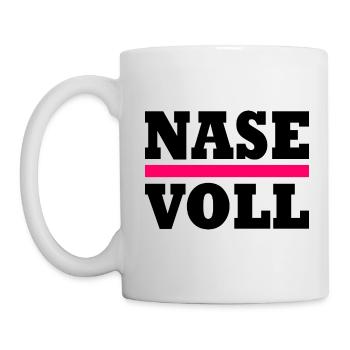 Nase voll - Tasse - Weiß - Links