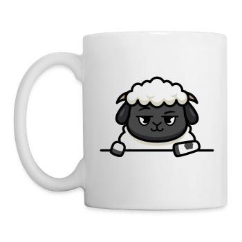 Stilvolles Lamm - Tasse - Weiß - Links