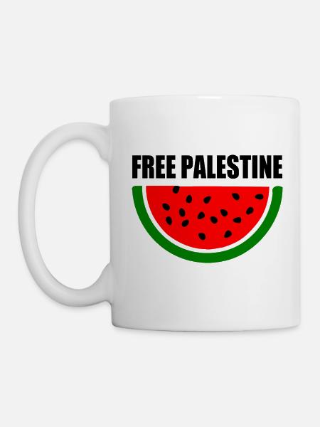 Free palestine Watermelon melon - Mug - white
