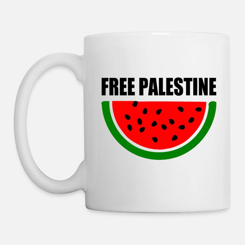 Free palestine Watermelon melon - Mug - white