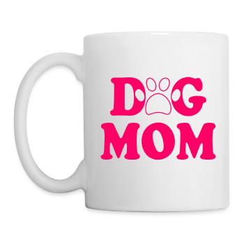 Dog mom - Tasse - Weiß - Links