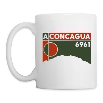 Trekking sur le volcan Cerro Aconcagua 6000 sommets des Andes - Mug blanc - blanc - Gauche