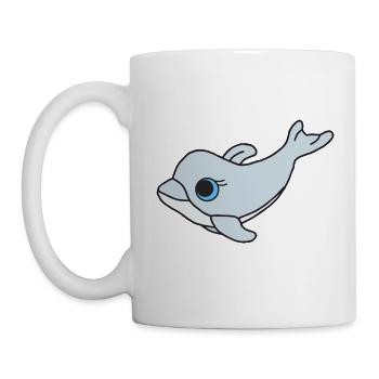Süßer Delfin - Tasse - Weiß - Links
