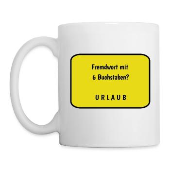 Urlaub - Tasse - Weiß - Links