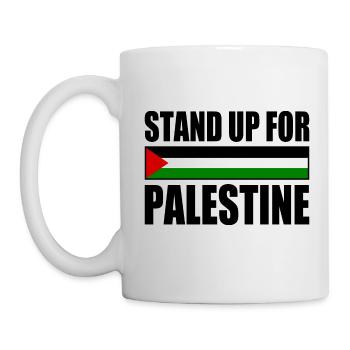 stand up for palestine - Mug - white - Left