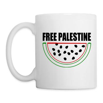 Free palestine Wassermelone Melone - Tasse - Weiß - Links