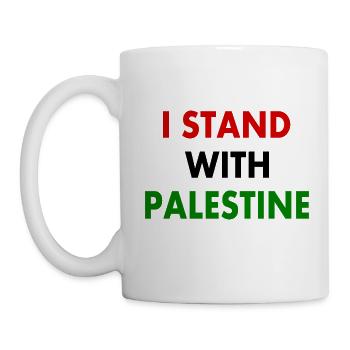 I stand with palestine - Mug - white - Left