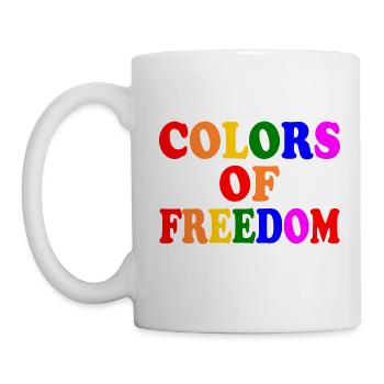 Colors of freedom - Tasse - Weiß - Links