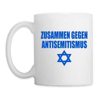 zusammen gegen antisemitismus - Tasse - Weiß - Links
