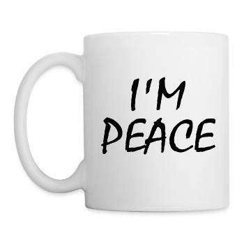 i come in peace im peace couple - Mug - white - Left