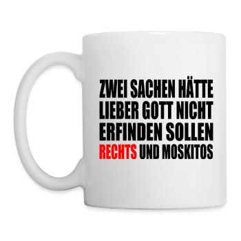 Gegen rechts - Tasse - Weiß - Links