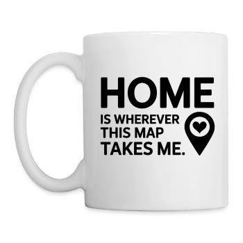 Home Is Wherever This Map Takes Me GIS Travel - Mug - white - Left
