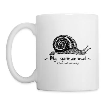The snail is my animal totem. - Mug - white - Left