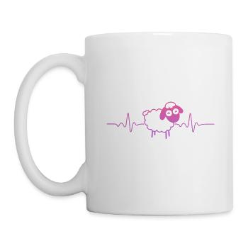 HEARTBEAT SHEEP LOVE SHEEP PINK SHEEP GIFT - Mug - white - Left