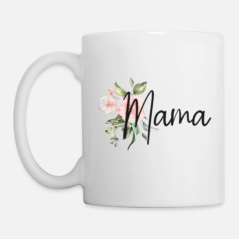 Mama flower print - Mug - white