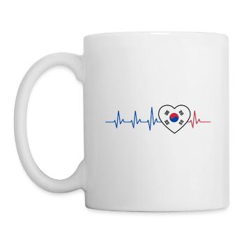 COUP DE COEUR CORÉE ECG DRAPEAU CADEAU - Mug blanc - blanc - Gauche