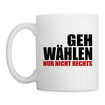 GEH WÄHLEN - Tasse - Weiß - Links
