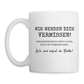 Abschiedsgeschenk Kollege Kollegin Freund Freundin - Tasse - Weiß - Links
