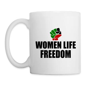 Women life freedom - Mug blanc - blanc - Gauche