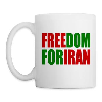 Freedom for iran - Tasse - Weiß - Links
