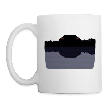 Auto am See - Tasse - Weiß - Links