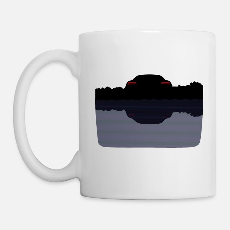 Voiture au lac - Mug blanc - blanc