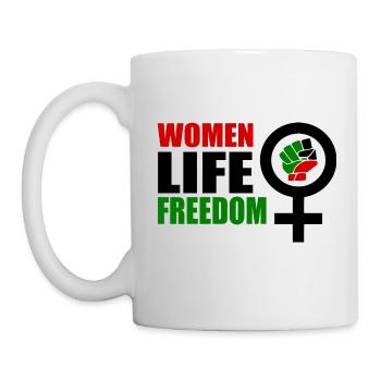 Women life freedom - Mug blanc - blanc - Gauche