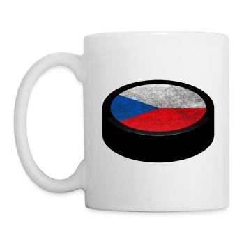Équipe République tchèque Hockey Puck - Mug blanc - blanc - Gauche