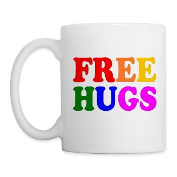 Free hugs lgbt - Mug - white - Left