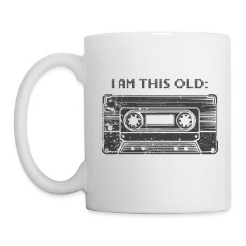 I Am This Old - Music Cassette - dark - Mug - white - Left
