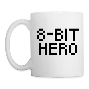 8-Bit Hero - black - Mug - white - Left