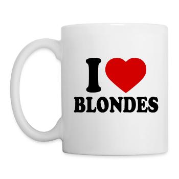 I love blondes - Tasse - Weiß - Links