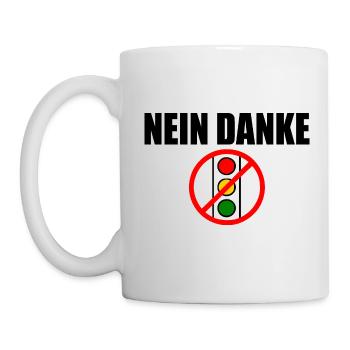 Ampel nein dank - Tasse - Weiß - Links