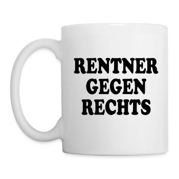 Rentner gegen rechts - Tasse - Weiß - Links