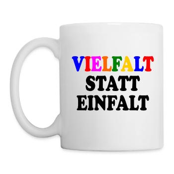 vielfalt statt einfalt - Tasse - Weiß - Links