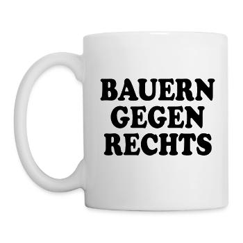 Bauern gegen rechts - Tasse - Weiß - Links