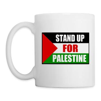 stand up for palestine - Mug - white - Left
