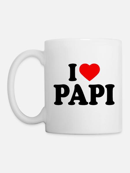 I love papi - Tasse - Weiß