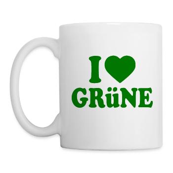 I love green - Mug - white - Left