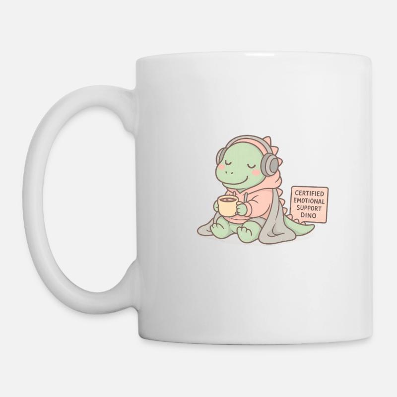 Support Dino – Douillette certifiée - Mug blanc - blanc