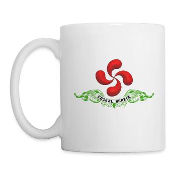 basque_cross_lauburu_7 - Mug - white - Left