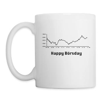 Geburtstag Geld Bank Börse Aktien Banker Geschenk - Tasse - Weiß - Links