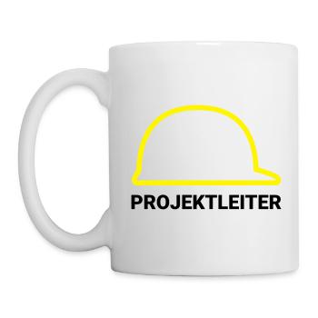 Bauhelm Outline Round Projektleiter - Tasse - Weiß - Links