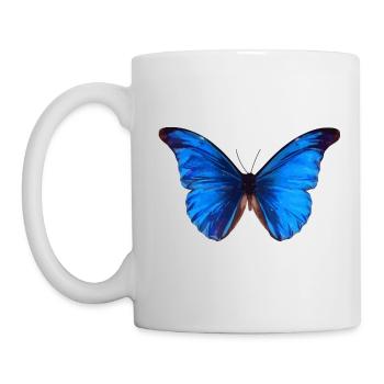 butterfly 4 (Peinture) - Mug blanc - blanc - Gauche