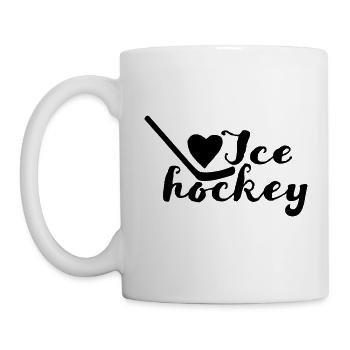 I love Ice hockey - Tasse - Weiß - Links