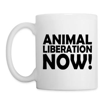 Animal liberation now - Tasse - Weiß - Links
