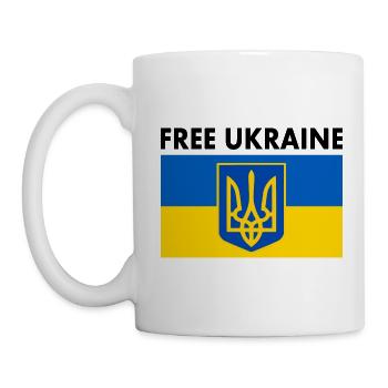 Free ukraine - Tasse - Weiß - Links