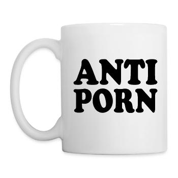 Anti porno - Tasse - Weiß - Links