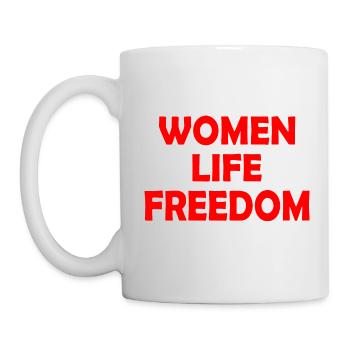 Women life freedom - Mug blanc - blanc - Gauche