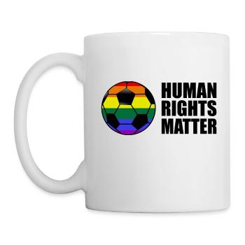 Menschenrechte human rights matter Regenbogen - Tasse - Weiß - Links